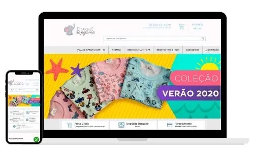 Página da loja Dorme de Pijama