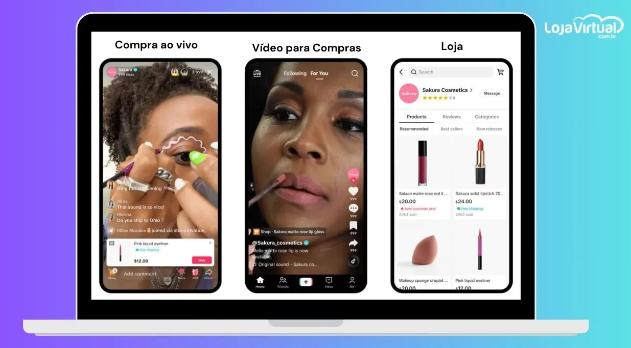 loja virtual tik tok shop live store video